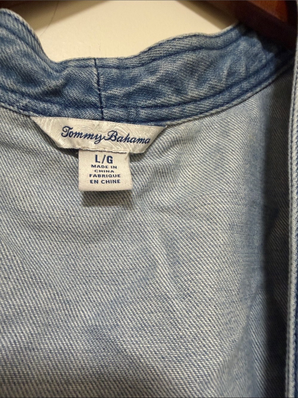 Tommy Bahama Light Blue Denim Open-Front Jean Jacket - Picture 2 of 7